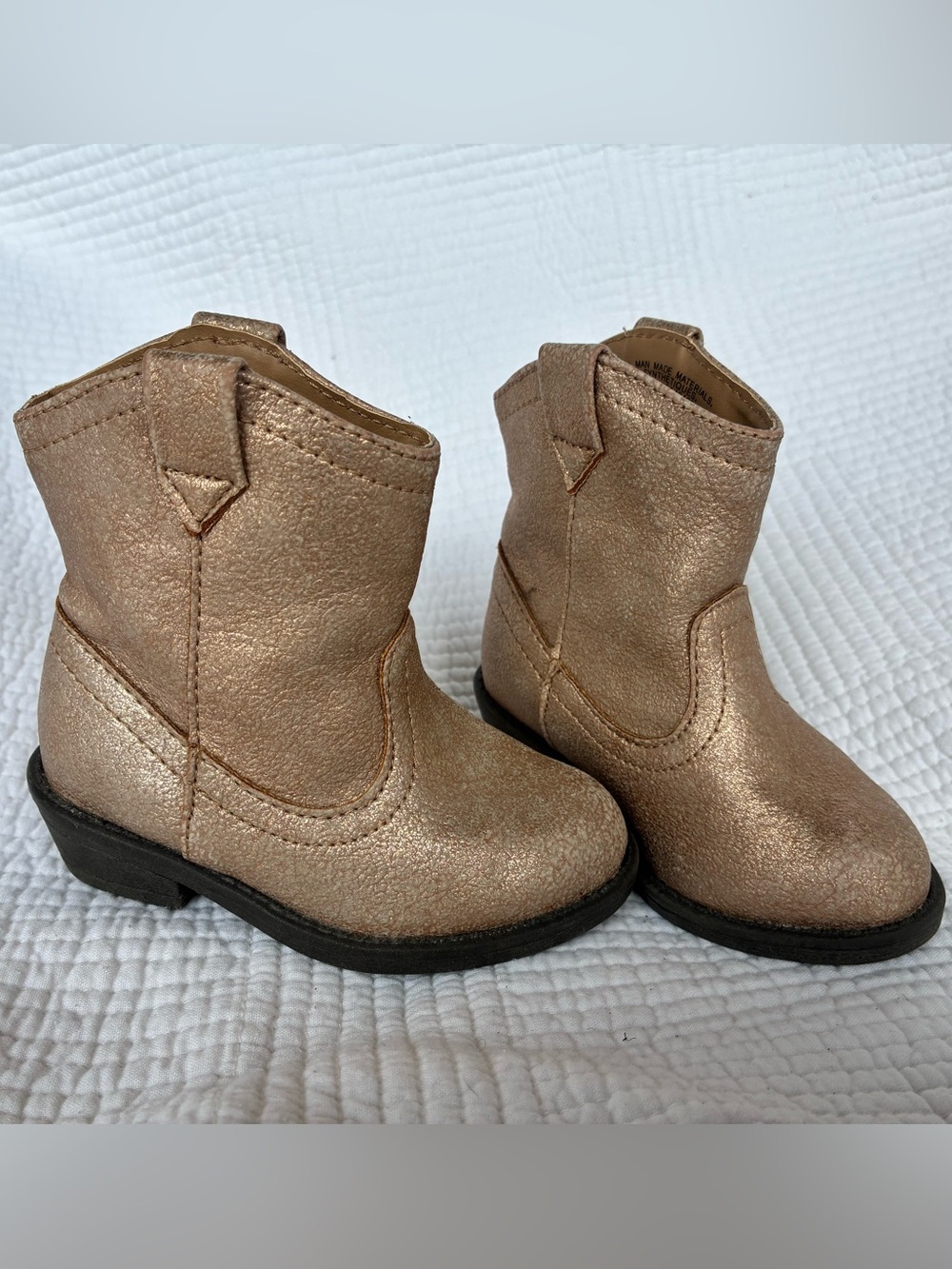 The Children's Place Rose Gold Toddler Cowboy Boots